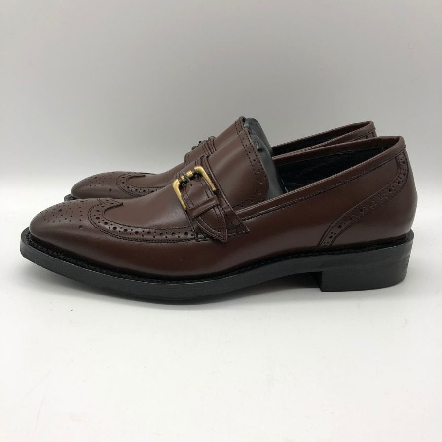 ダックス シングルストラップ スリッポン ブローグ 日本製 マドラス株式会社 ブラウン サイズ24.5cm DAKS 約24.5cm【AFD15】