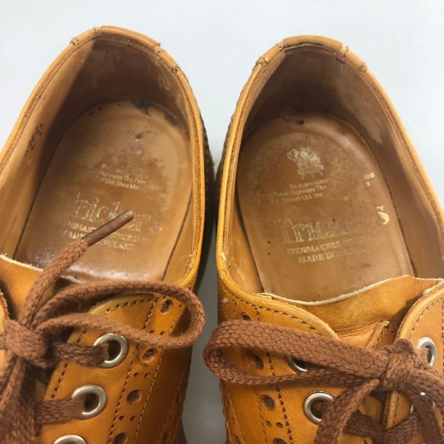 トリッカーズ バートン 321 M5633 ウィングチップ カーフ ライトブラウン UK6 メンズ Tricker’s 約25.0cm【AFC48】