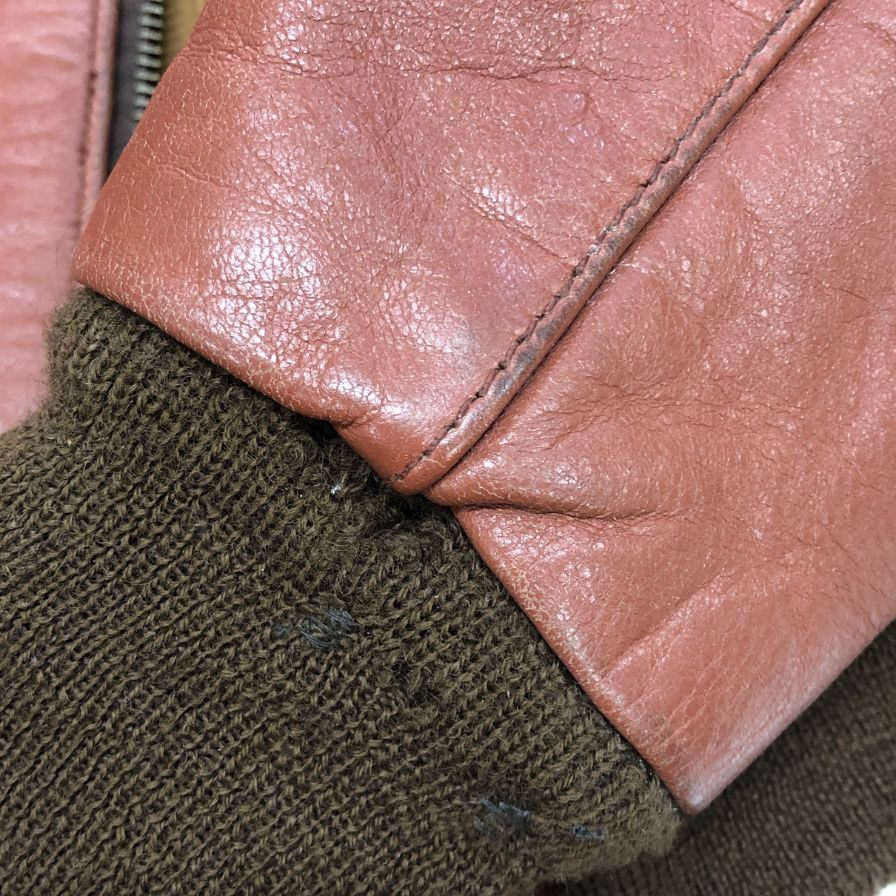 美品◆フラワーズマックローガン レザージャケット TYPE A-2 ワッペン メンズ ブラウン サイズ不明 FLOWERS McCOLGAN 【AFG1】