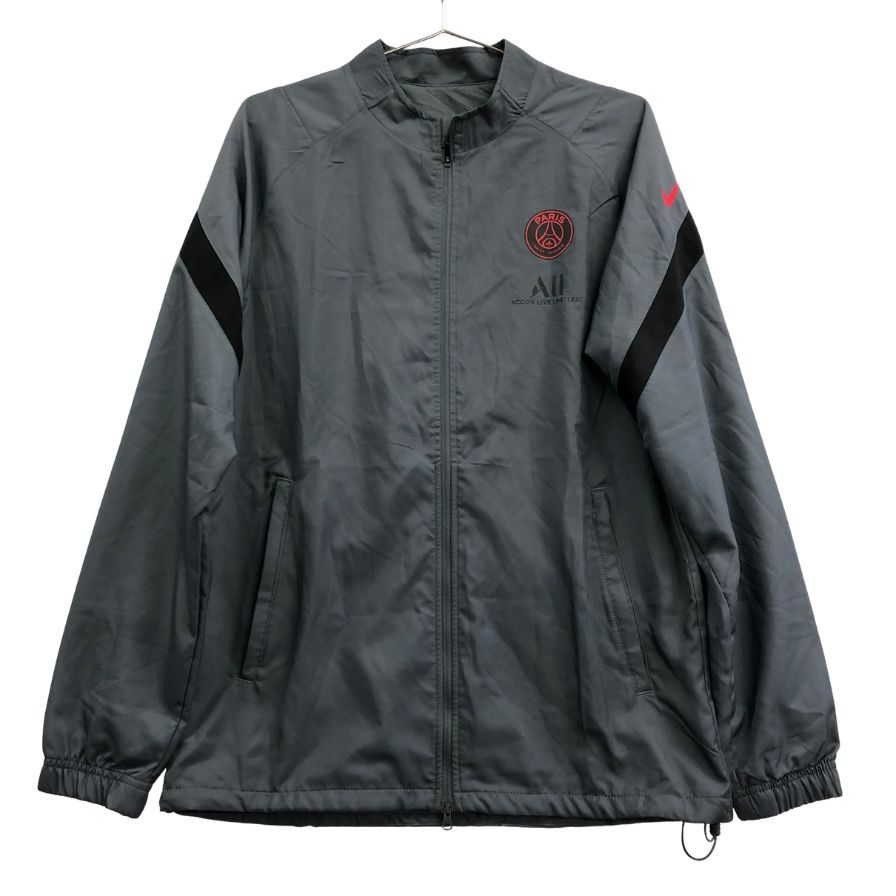 極美品◆ナイキ×パリ サンジェルマン トラックジャケット ドライフィットストライク グレー メンズ サイズM NIKE×Paris Saint Germain 【AFB4】