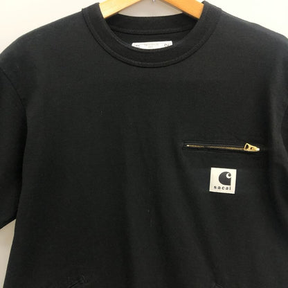美品◆サカイ  カーハート  WIP 26SS コラボレーション半袖Tシャツ 26-01092S メンズ サイズ1 ブラック sacai 【AFB3】
