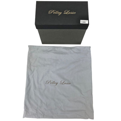 ペレリールッソ クロコ ハンドバック ブルー系 PELLEY LUSSO【AFE8】