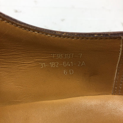 ジェイエムウエストン 641 レザー ゴルフシューズ Uチップ メンズ ブラウン サイズ6D J.M.WESTON ビジネスシューズ 約24.5cm【LA】【中古】