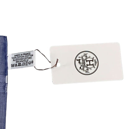 エルメス ハンカチ コットン100% ブルー系 レディース HERMES