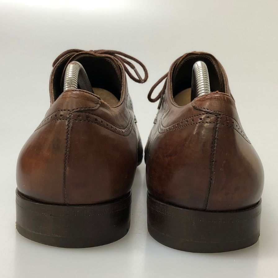 プラダ メダリオン ウイングチップ レザーシューズ ブラウン系 メンズ サイズ6 PRADA 約25.0cm【AFD2】