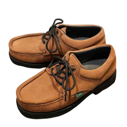 パラブーツ レザーシューズ ティエール モカシン スエード ブラウン メンズ サイズUK5 PARABOOT ビジネスシューズ 約23.5cm【LA】【中古】