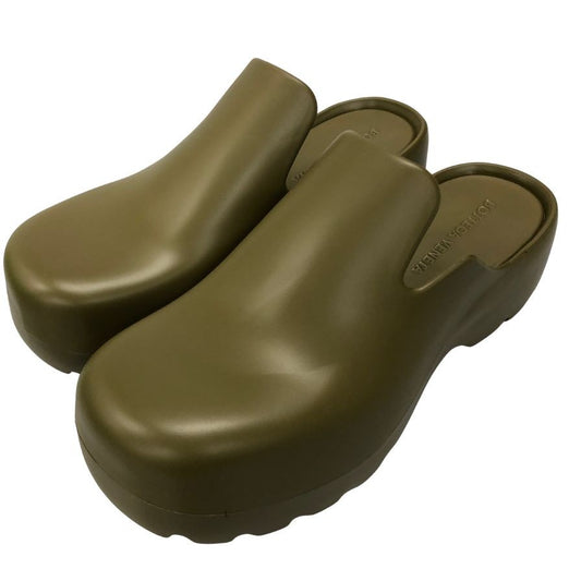 ボッテガヴェネタ サンダル フラッシュ スリッパ ラバー グリーン系 メンズ サイズ43 BOTTEGA VENETA 約28.0cm【AFD14】