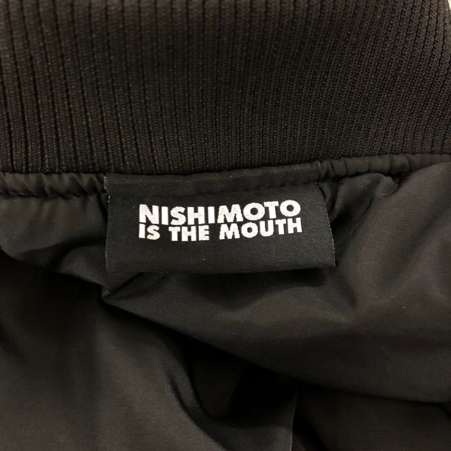 美品◆ニシモト イズ ザ マウス ボンバージャケット MA-1 メンズ サイズXL-2XL ブラック NISHIMOTO IS THE MOUTH 【AFA9】