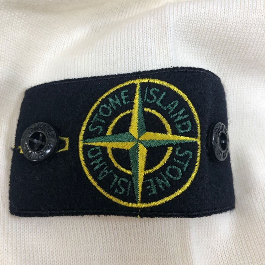 新品同様◆ストーンアイランド クルーネックニット ホワイト メンズ サイズXL Stone Island 【AFB38】