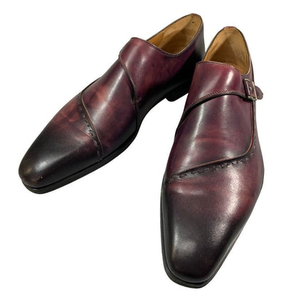 マグナーニ モンクストラップ 17107 パープル系 メンズ サイズ40 MAGNANNI 約25.0cm【AFC45】