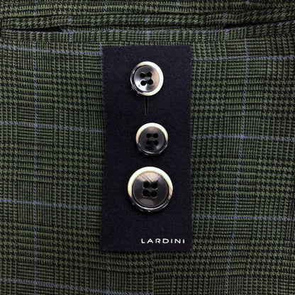 美品◆ラルディーニ テーラードジャケット 段返り3B グリーン メンズ サイズ46 LARDINI 【AFB26】