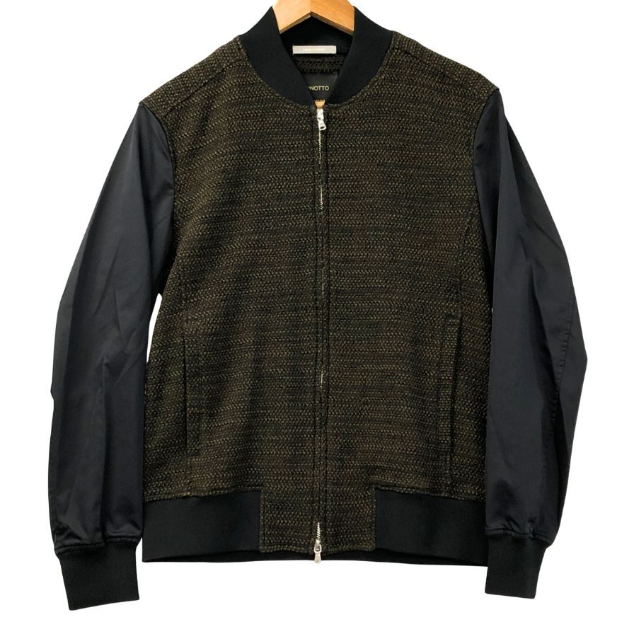 中古◆ハイストリート ブルゾン BONOTTO 袖切り替えデザイン サイズM メンズ ブラウン系 HIGH STREET 【AFA7】