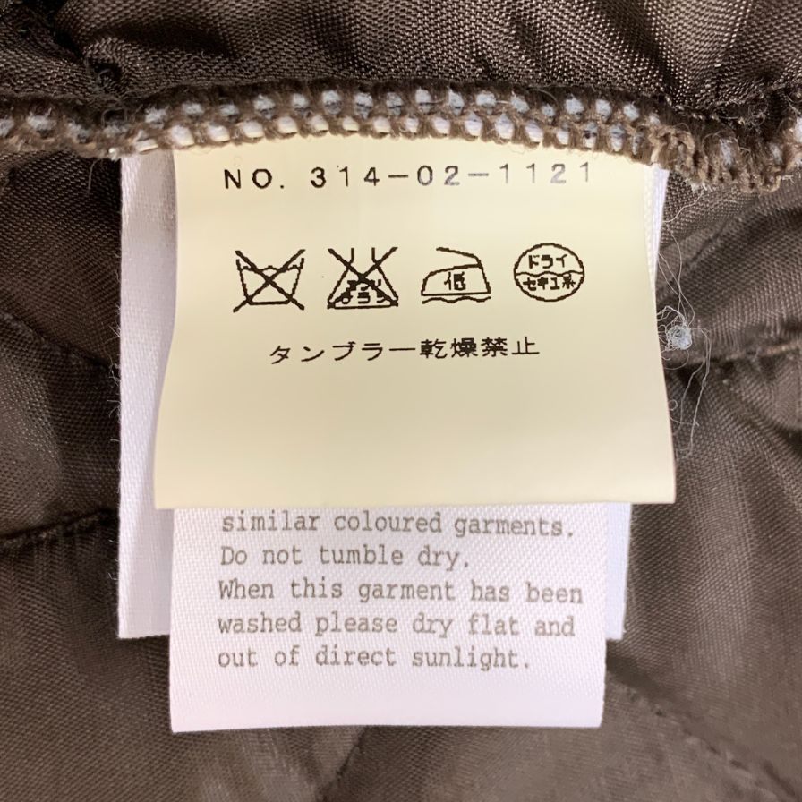 極美品◆ラベンハム  キルティングハーフコート フード着脱可能 コーデュロイ レディース ブラウン  サイズ36 LAVENHAM 【AFA21】