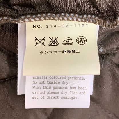 極美品◆ラベンハム  キルティングハーフコート フード着脱可能 コーデュロイ レディース ブラウン  サイズ36 LAVENHAM 【AFA21】