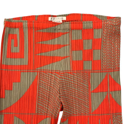 プリーツプリーズ イッセイミヤケ パンツ 総柄 マルチカラー レディース サイズ1 PP21-JF632 PLEATS PLEASE ISSEY MIYAKE 【AFB22】