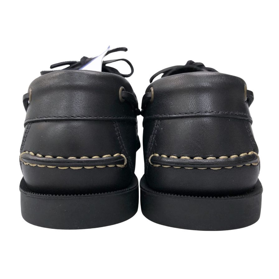 パラブーツ レザーデッキシューズ バース ブラック メンズ UK8 PARABOOT BARTH デッキシューズ 約26.5cm【LA】【中古】