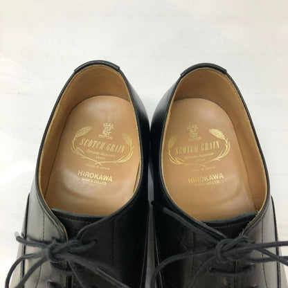 スコッチグレイン パンチドキャップトゥ 内羽根 レザーシューズ  ブラック ラスト746 サイズ25ハーフ SCOTCH GRAIN 約25.5cm【AFD12】