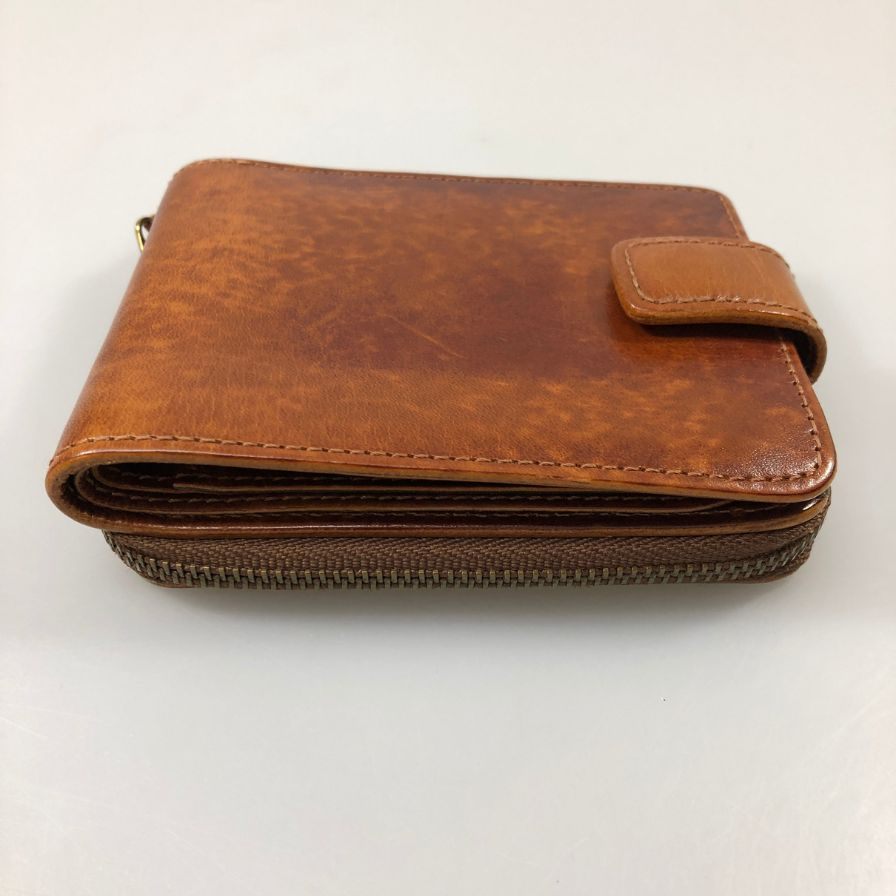 イタガキ 二つ折り財布 160番 ドル入付札入れ ポルトガルレザー ブラウン ITAGAKI【AFB55】