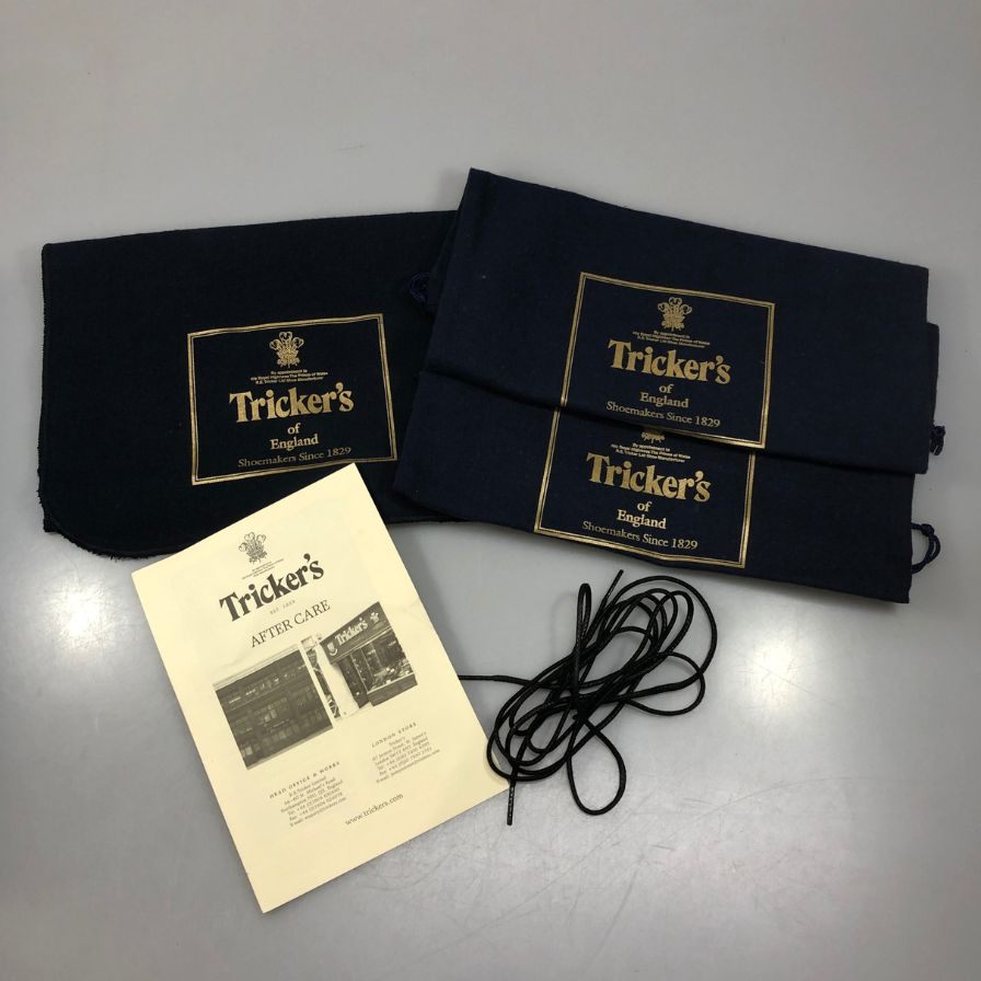 トリッカーズ カントリーブーツ モールトン グレインレザー ウイングチップ 922116 M7819 ネイビー UK8 Tricker’ｓ ビジネスシューズ 約26.5cm【LA】【中古】