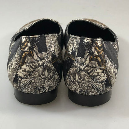 エルメス スリッポン 赤道直下のスケッチ キャンパス ブラック 総柄 レディース サイズ36.5 HERMES 約23.5cm【AFC42】