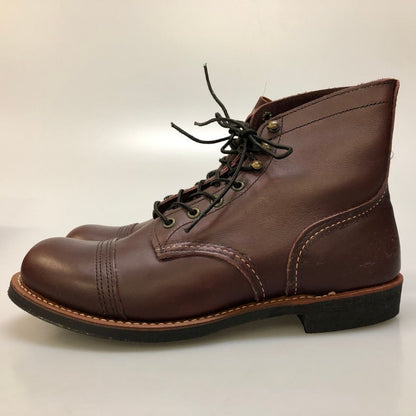レッドウイング アイアンレンジャーブーツ ストレートチップ 8119 レッド サイズUK8 RED WING 約26.0cm【AFD15】