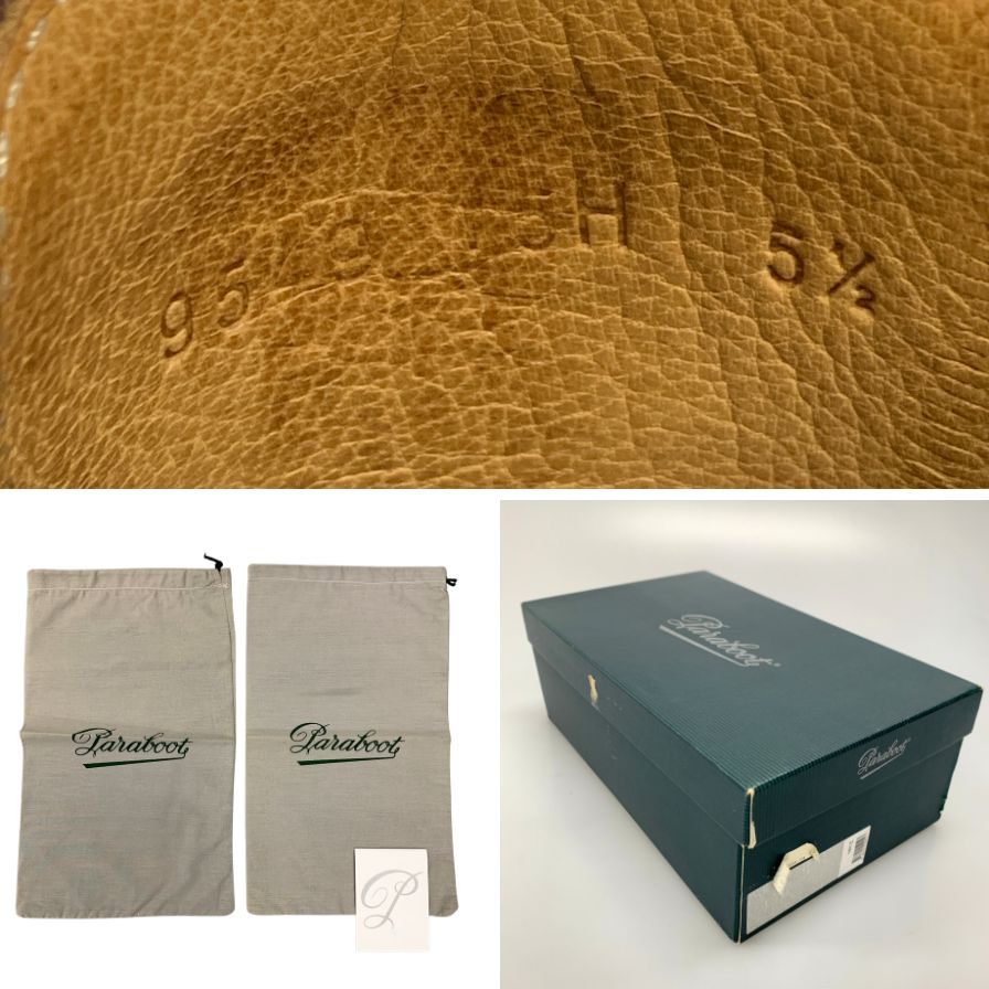 パラブーツ レザーシューズ ダブルモンクストラップ ウィリアム グレインレザー メンズ サイズ5.5 ブラウン Paraboot WILLIAM ビジネスシューズ 約24.5cm【LA】【中古】