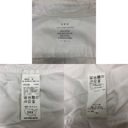 中古◆セーブカーキユナイテッド シャツ 長袖 アメリカ製 ホワイト サイズS SAVE KHAKI UNITED 【AFB39】