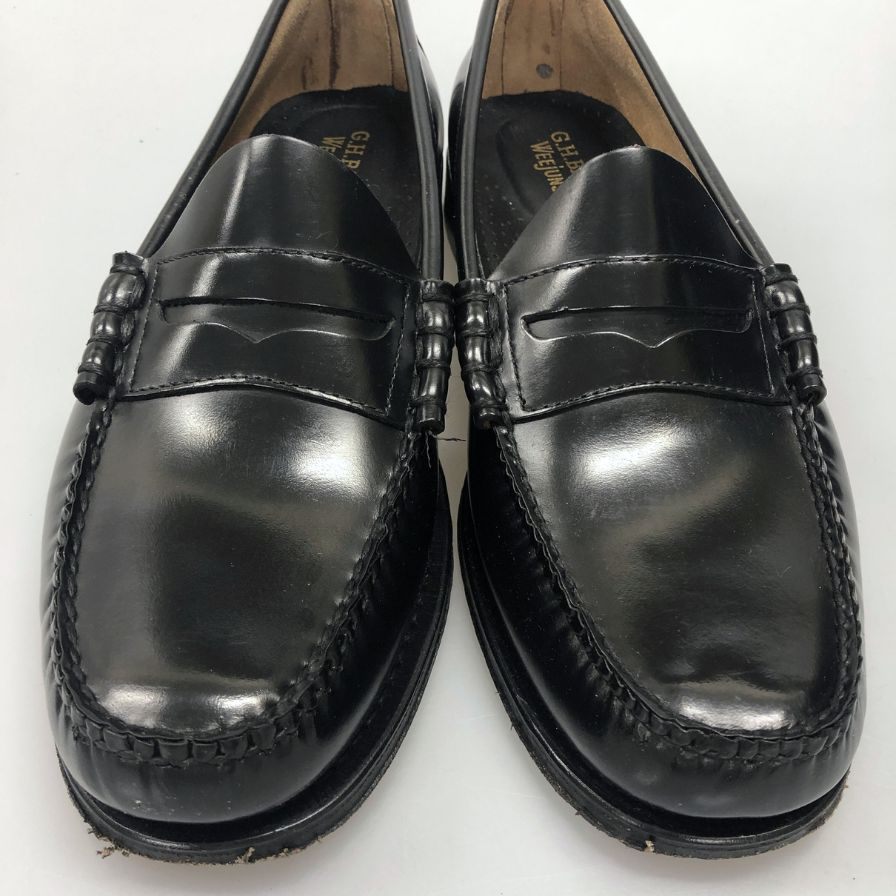 ジーエイチバス ローファー ウィージャンズ ラーソン サイズ9.5 メンズ ブラック G.H.Bass&Co. WEEJUNS LARSON ローファー 約28.0cm【LA】【中古】