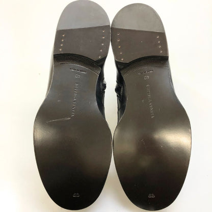 ボッテガヴェネタ レザーローファーブーツ サイドジップ イタリア製 メンズ サイズ40 ブラック BOTTEGA VENETA 約25.0cm【AFC4】