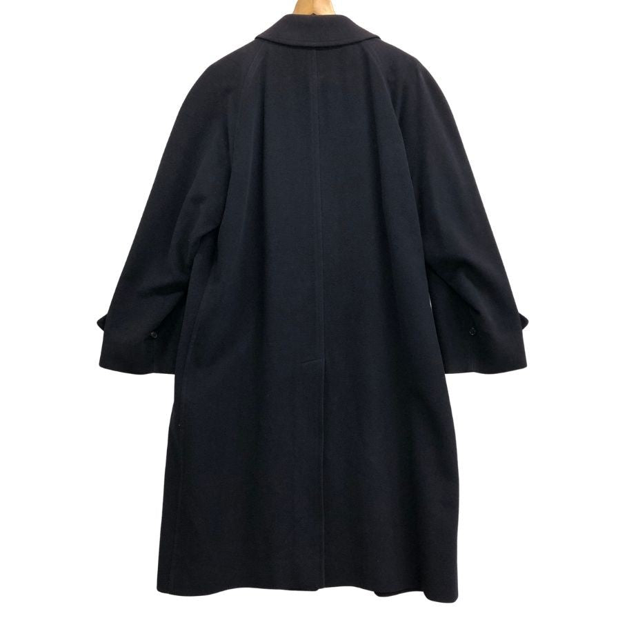 中古◆バーバリー バルカラーコート 90年代 旧タグ ウール×カシミヤ ネイビー メンズ サイズ180  Burberry 【AFF20】