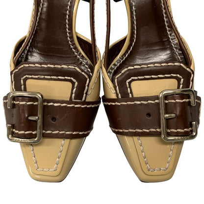 プラダ パンプス バックル ベージュ レディース サイズ36 PRADA 約23.0cm【AFC32】