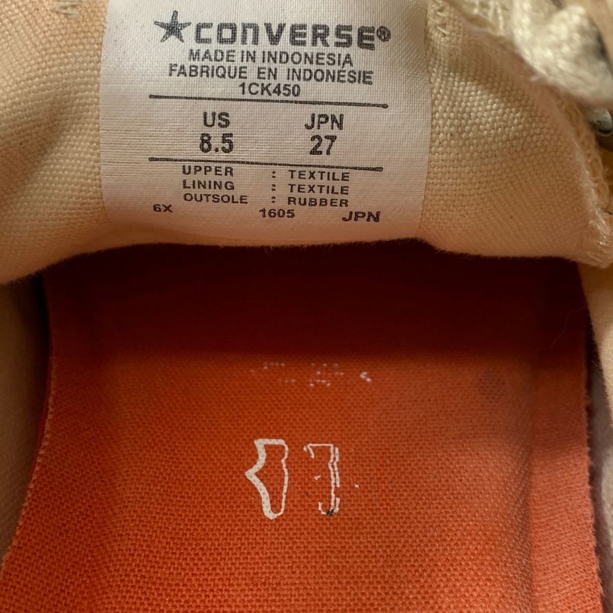 コンバース スニーカー ビームス40周年 別注 ローカット ホワイト メンズ サイズ27cm CONVERSE BEAMS 約27.0cm【AFC41-2】