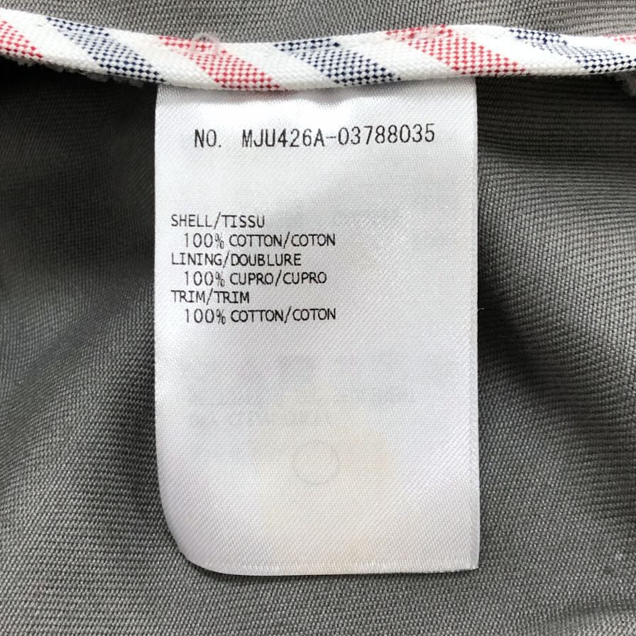 トム ブラウン ジャケット MJU426A 裏地ストライプ コットン メンズ グレー サイズS相当 THOM BROWNE【LA】