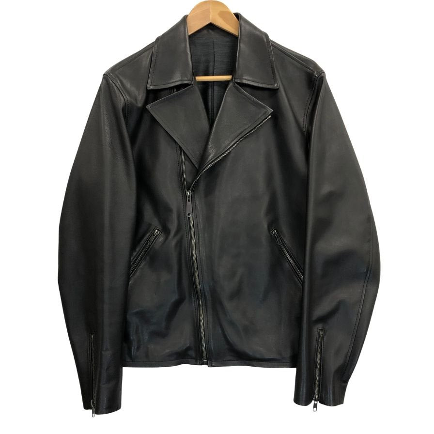 中古◆アンスナム レザー ジャケット ダブル ライダース メンズ サイズ03 ブラック ANSNAM 【AFG1】