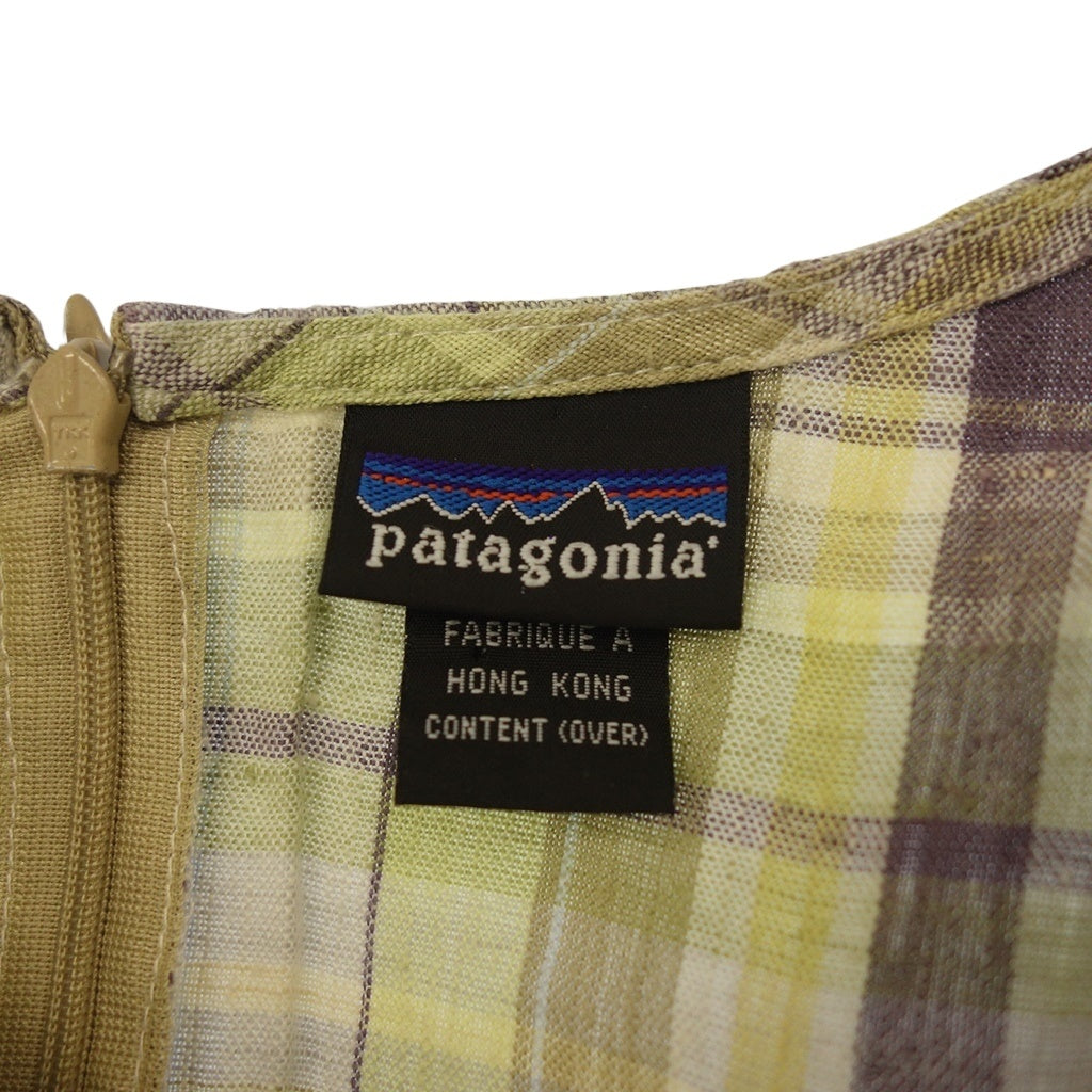 中古◆パタゴニア ノースリーブ リネンワンピース レディース グリーン系 サイズ6 F269 国内正規品 Patagonia【AFB18】