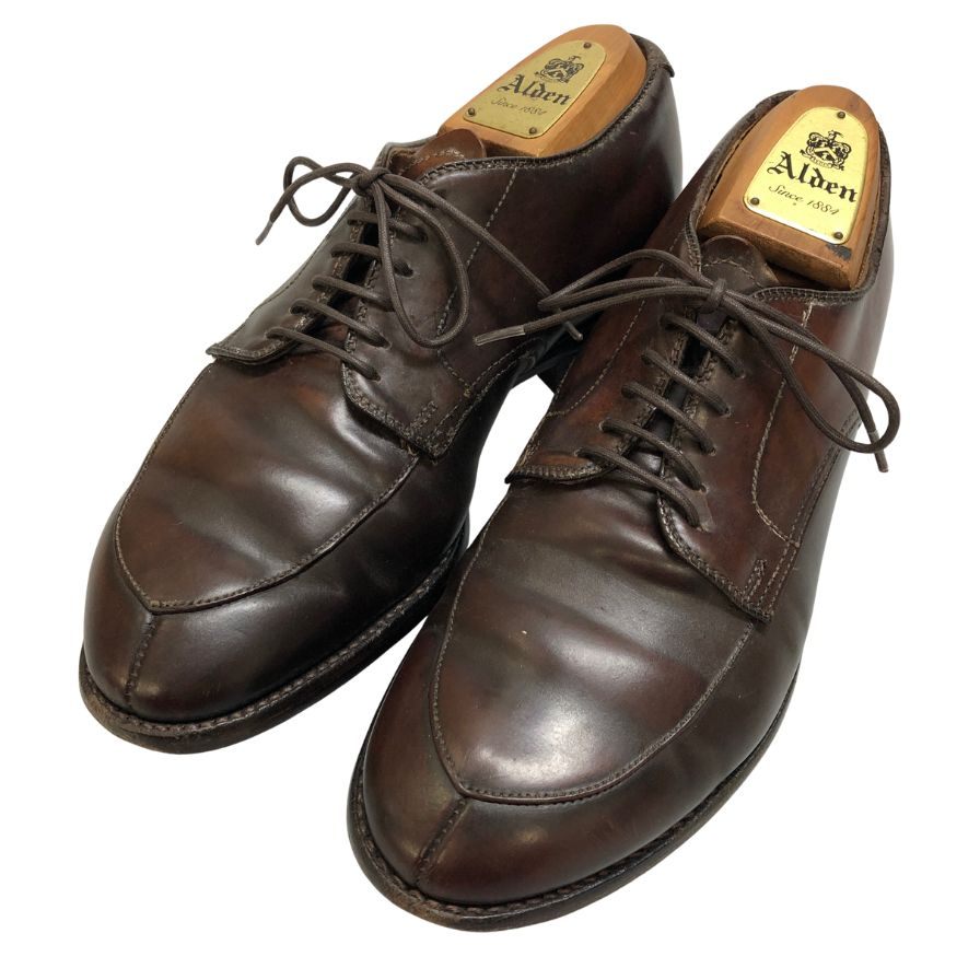 オールデン 54321 Vチップ モディファイドラスト コードバン ダークバーガンディ メンズ サイズ 6Alden  約24.5cm【LA】【中古】