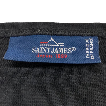 美品◆セントジェームス ウェッソン カットソー バスクシャツ メンズ サイズ6 ブラック SAINT JAMES 【AFB34】