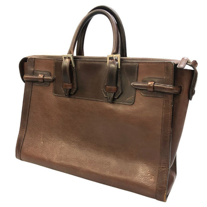 万双 ブリーフケース シモーネ 天ファスナー ブラウン系 メンズ レザー【AFE6】