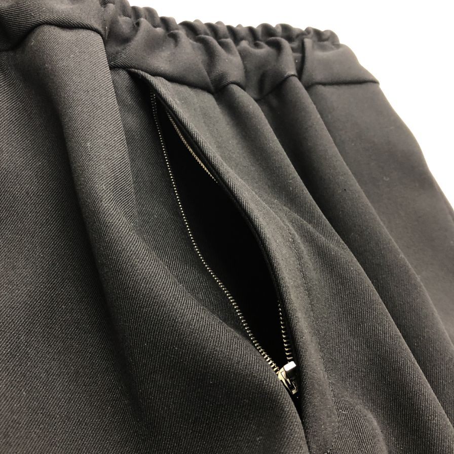 ジルサンダー パンツ ウール 裾ジップ イージーパンツ フェイクポケット メンズ ブラック サイズ44 JIL SANDER 【AFB10】