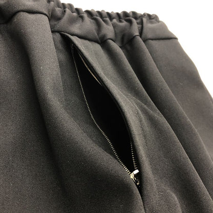 ジルサンダー パンツ ウール 裾ジップ イージーパンツ フェイクポケット メンズ ブラック サイズ44 JIL SANDER 【AFB10】