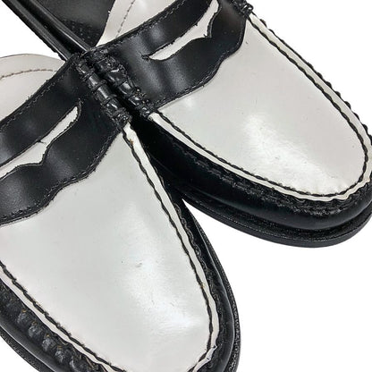 ジーエイチバス ローファー ウィージャンズ サイズ6 メンズ ブラック ホワイト G.H.Bass&Co. WEEJUNS LARSON 約24.5cm【AFD5】