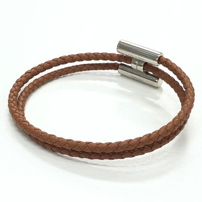 エルメス トゥルニ トレッセ レザー シルバー×ブラウン メンズ HERMES