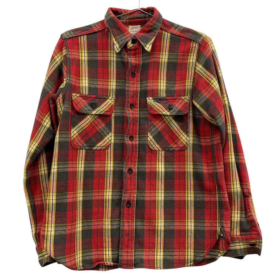 美品◇ウェアハウス シャツ フランネル コットン メンズ レッド サイズ