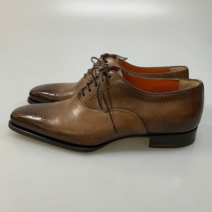 サントーニ レースアップ メダリオン レザーシューズ 15808 メンズ ブラウン サイズ5.5 SANTONI 約24.5cm【AFC42】