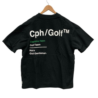 美品◆キャプテンズヘルム ゴルフ Tシャツ コットン ナイロン メンズ サイズM ブラック cph golf 【AFB27】