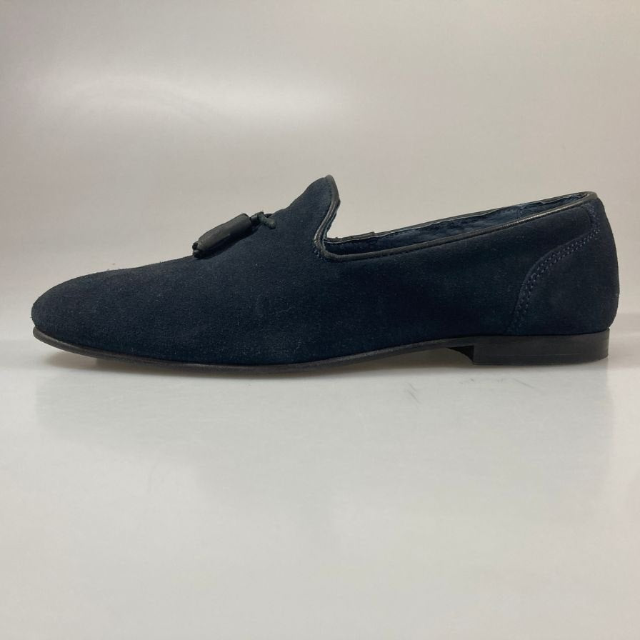 アラウンドザシューズ タッセルローファー ネイビー メンズ サイズ41 aroundo the shose 約26.0cm【AFC32】