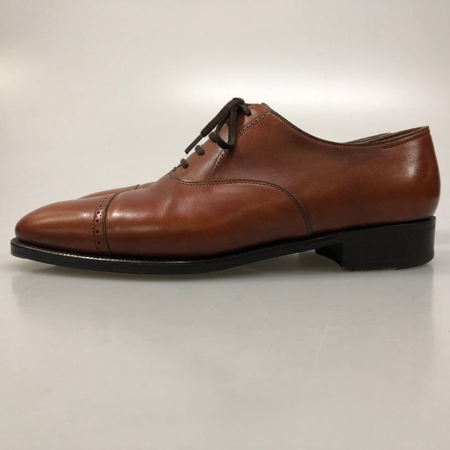 ジョンロブ レザーシューズ フィリップ2 パンチドキャップトゥ カーフ 7000ラスト ブラウン メンズ サイズUK6E JOHN LOBB Philip II ビジネスシューズ 約25.0cm【LA】【中古】