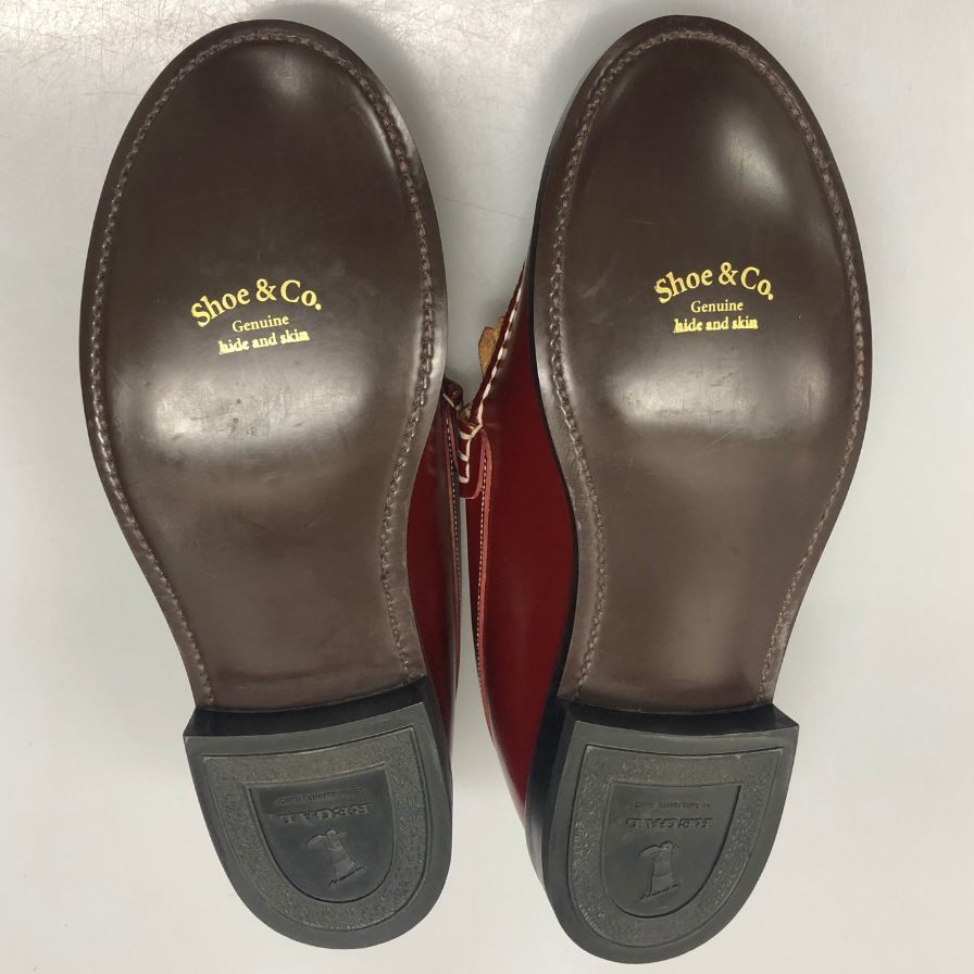 リーガルシューアンドコー タッセルローファー  カーフ レッド サイズ24.5 REGAL shoe＆co 約24.5cm【AFC36】