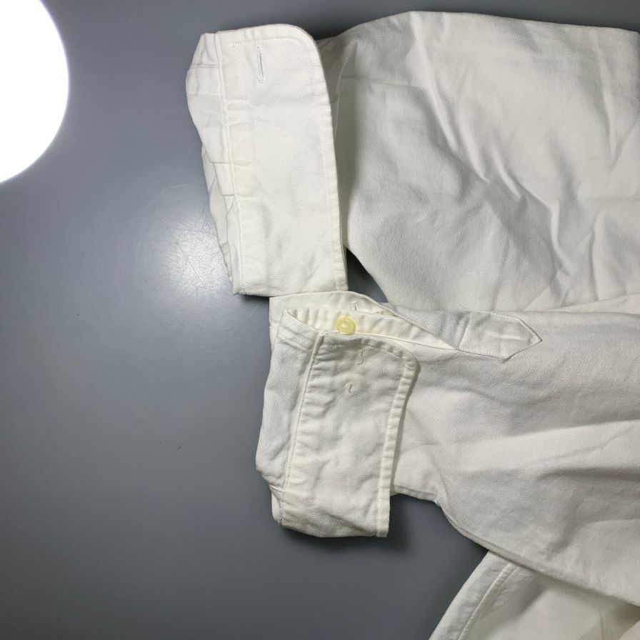 極美品◆ポロ ラルフローレン BDシャツ YARMOUTHライン ホワイト メンズ サイズ15.5 Polo Ralph Lauren 【AFB19】