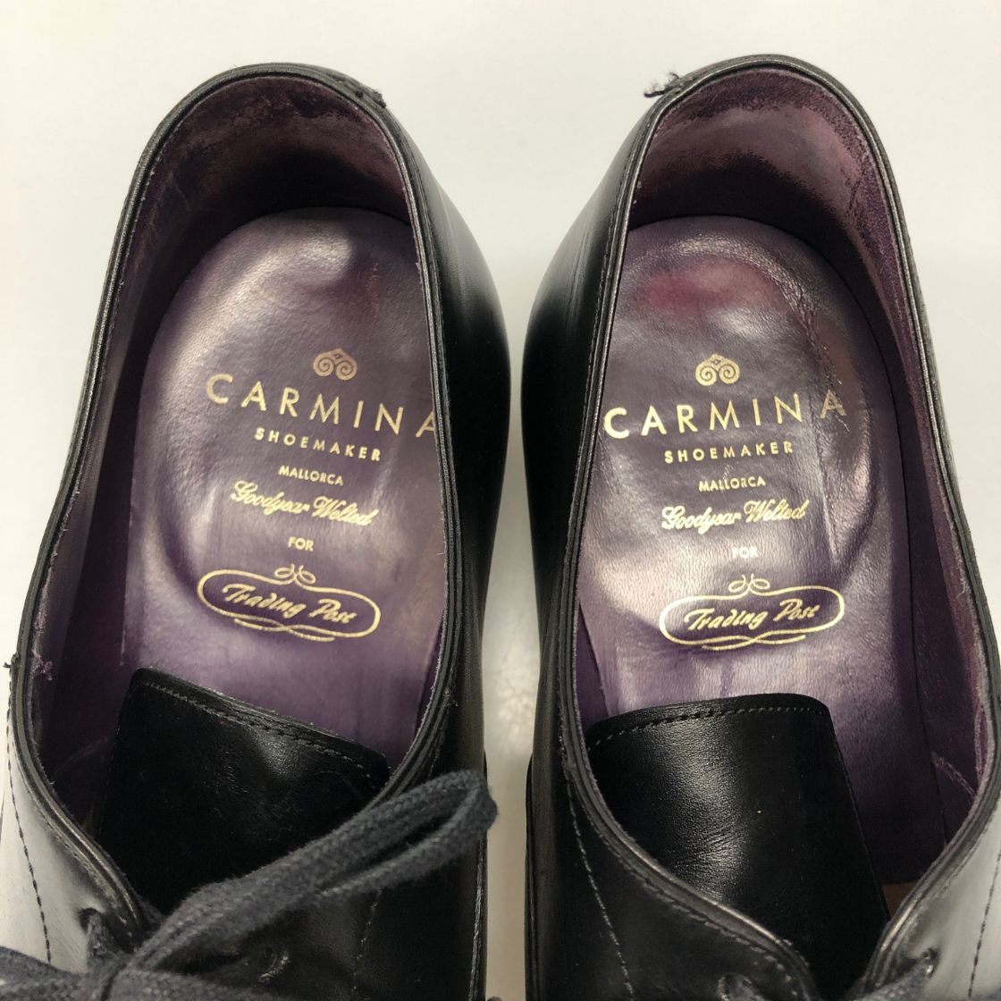 カルミナ レザーシューズ ストレートチップ 80204 ボックスカーフ メンズ ブラック サイズ7 CARMINA 約25.0cm【AFD14】